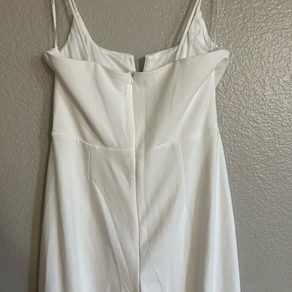 NWOT Cheers to Chic Ivory Sleeveless Wide-Leg Jumpsuit - Picture 5 of 7